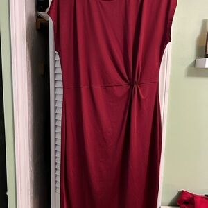 Elegant Burgundy Dress